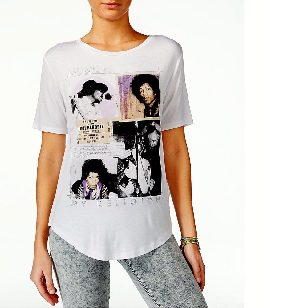 Jimi Hendrix Cry or Love Tour blues rock Girls Official T-Shirt L NWT